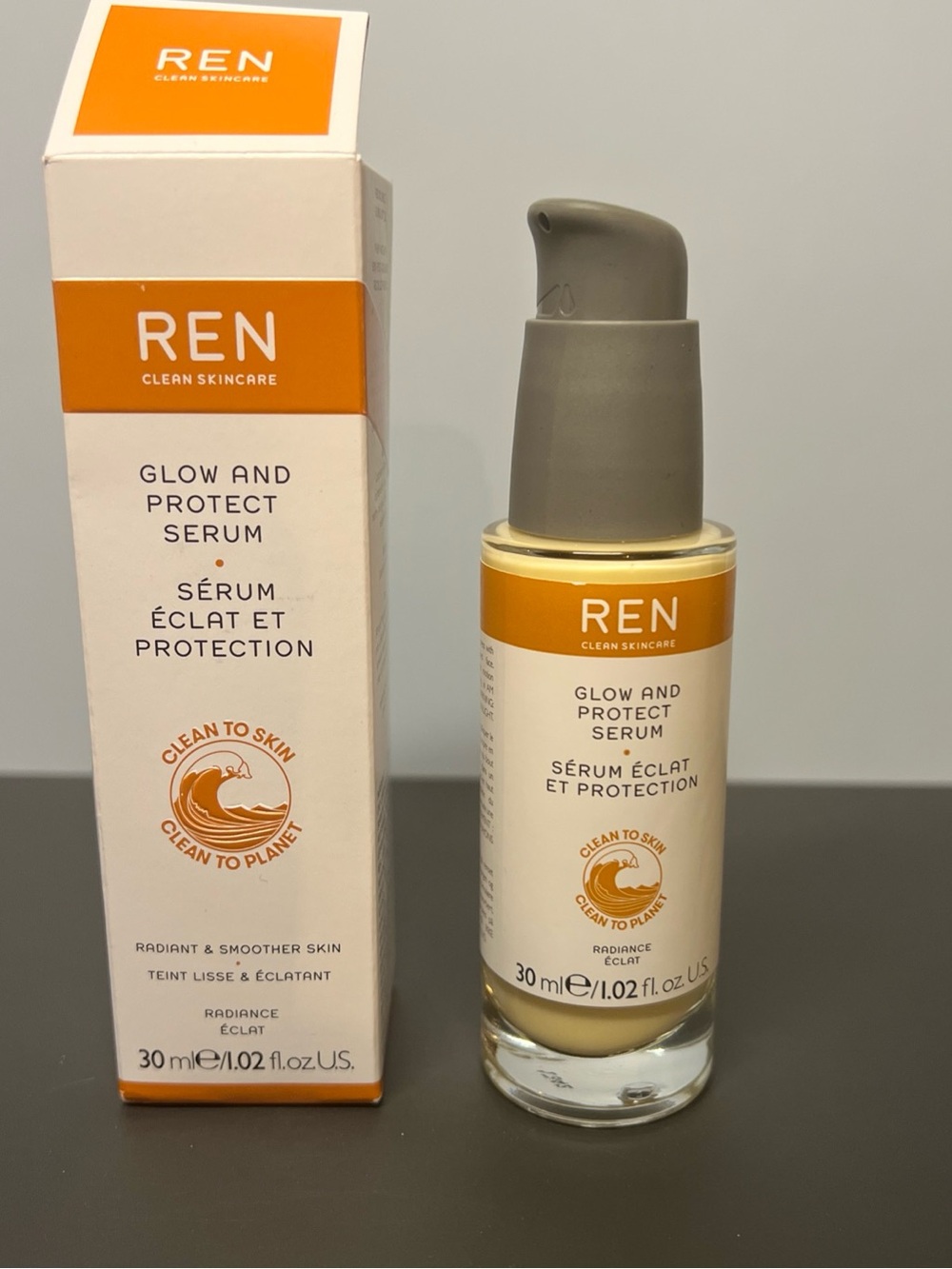 REN Glow and Protect Serum – Radiance Boosting Skin Serum- NEW